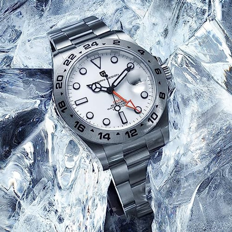 PAGRNE DESIGN 남성용 Pagani 디자인 시계 일본 NH34 자동 GMT 시계 기계식 40mm 스테인레스 스틸 사파이어 미러 10Bar 다이브 시계 1762