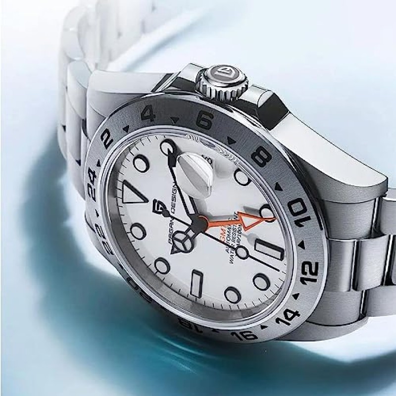 PAGRNE DESIGN 남성용 Pagani 디자인 시계 일본 NH34 자동 GMT 시계 기계식 40mm 스테인레스 스틸 사파이어 미러 10Bar 다이브 시계 1762