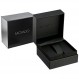 Movado 남성용 0606502 박물관 스테인리스 스틸 시계 및 블랙 가죽 밴드