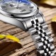 ADDIESDIVE 39MM 자동 시계 또는 남성용 심플 실버 다이얼 희년 스틸 스트랩 NH35A 무브먼트 AD2029