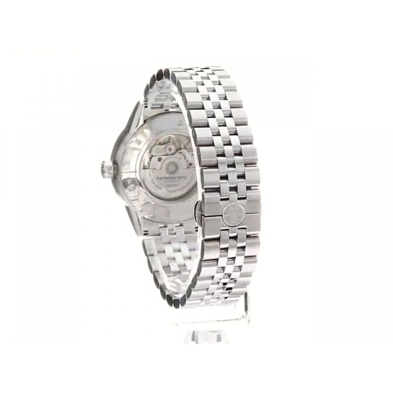 RAYMOND WEIL 프리랜서 남성용 오토매틱 시계, 인덱스가 있는 블루 다이얼, 스테인리스 스틸 브레이슬릿, 42mm(모델: 2731-ST-50001)