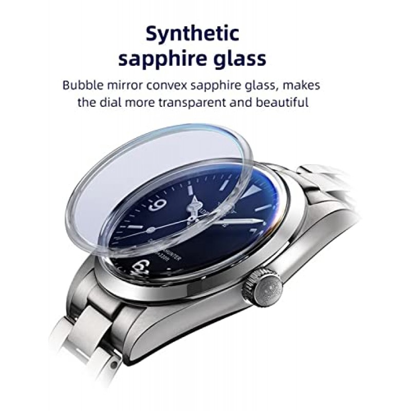 Addiesdive 36mm 남성용 시계, 일본 VH31 쿼츠 무브먼트 스포츠 시계 돔형 크리스탈 손목 시계 100m 다이버 시계 BGW9 Luminous