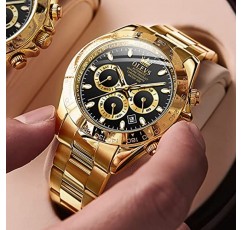 OLEVS Mens 시계 패션 자동 럭셔리 단방향 회전 베젤 업그레이드 된 기계식 비즈니스 손목 시계 남성용