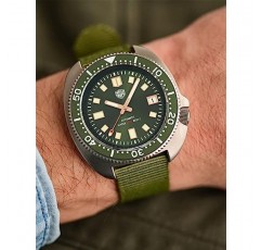Watchdives 남성용 자동 다이버 시계, NH35 무브먼트 6105 손목 시계 200M 사파이어 크리스탈 남성용 시계 슈퍼 루미 너스 316L 스테인레스 스틸 시계