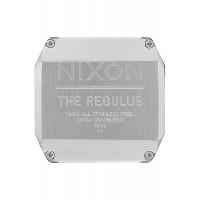 NIXON Regulus SS A1268-100m 방수 남성용 디지털 스포츠 시계(46mm 시계 모드, 29mm-24mm 스테인레스 스틸 밴드)