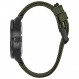 Citizen 남성용 스포츠 캐주얼 Garrison 3-핸드 에코드라이브 Cordura® 스트랩 시계, ​​아랍어 마커, 블랙 이온 도금, 12/24시간 시간, 야광 시계 바늘 및 마커, 현장 시계