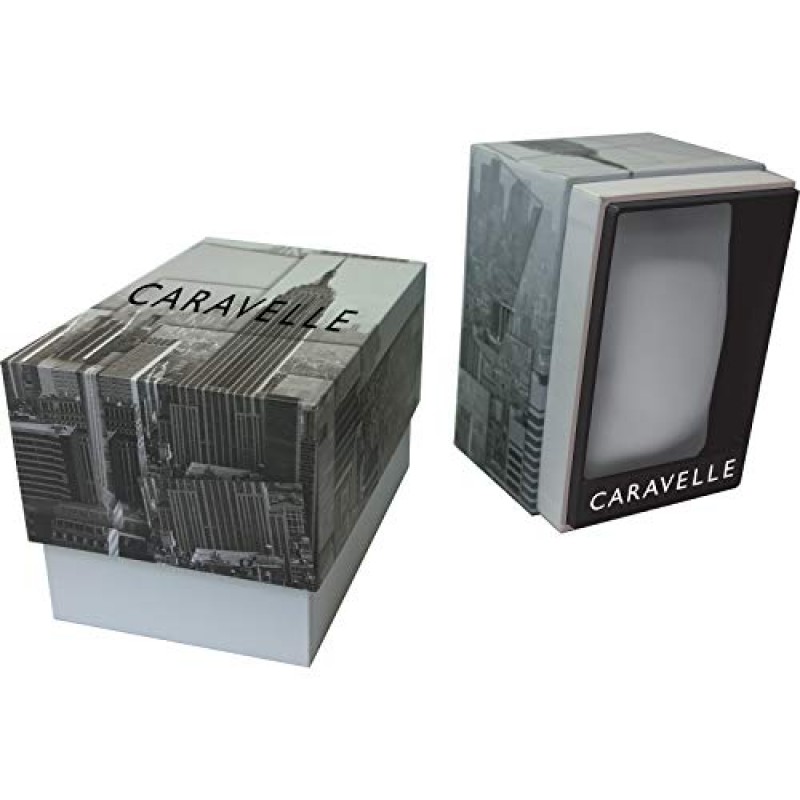 Caravelle 남성용 드레스 쿼츠 코인 엣지 베젤 시계