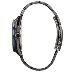Citizen 남성용 에코드라이브 위켄더 시계 블랙 IP 스테인리스 스틸, 블루 다이얼(모델: AW1147-52L)