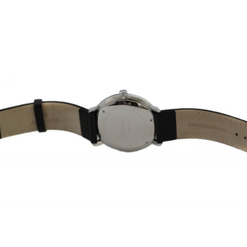 Junghans Max Bill 자동 남성용 시계 - 빛나는 바늘이 있는 38mm 아날로그 화이트 페이스 클래식 시계 - 스테인레스 스틸 블랙 가죽 밴드 남성용 고급 시계 Made in Germany 027/3501.00