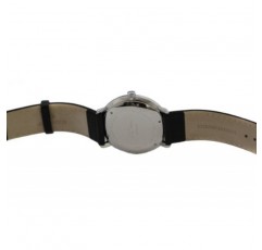 Junghans Max Bill 자동 남성용 시계 - 빛나는 바늘이 있는 38mm 아날로그 화이트 페이스 클래식 시계 - 스테인레스 스틸 블랙 가죽 밴드 남성용 고급 시계 Made in Germany 027/3501.00