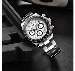 CEYADG Pagani 디자인 남성용 시계 일본 무브먼트 크로노 그래프 40mm 스포츠 방수 스테인레스 스틸 고무 스트랩 사파이어 남성용 손목 시계