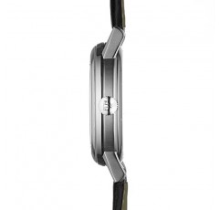 티쏘 남성용 Heritage 316L 스테인레스 스틸 케이스 스위스 기계식 시계, 블랙, 가죽, 20 (T1194051603700)