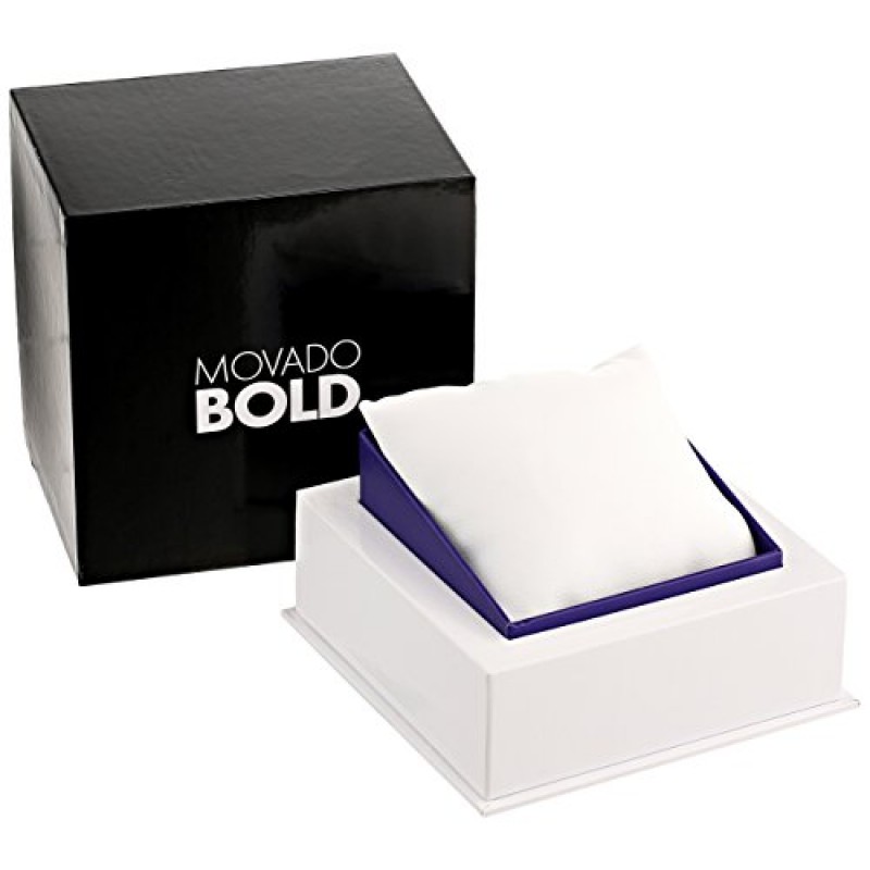 Movado 남성용 스위스 쿼츠 스테인리스 스틸 및 브라운 가죽 캐주얼 시계(모델: 3600366)