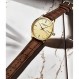 Stuhrling 오리지널 남성용 시계 송아지 가죽 스트랩 - 드레스 + 캐주얼 디자인 - 날짜가 있는 아날로그 시계 다이얼, 3997Z 남성용 시계 컬렉션(아이보리)