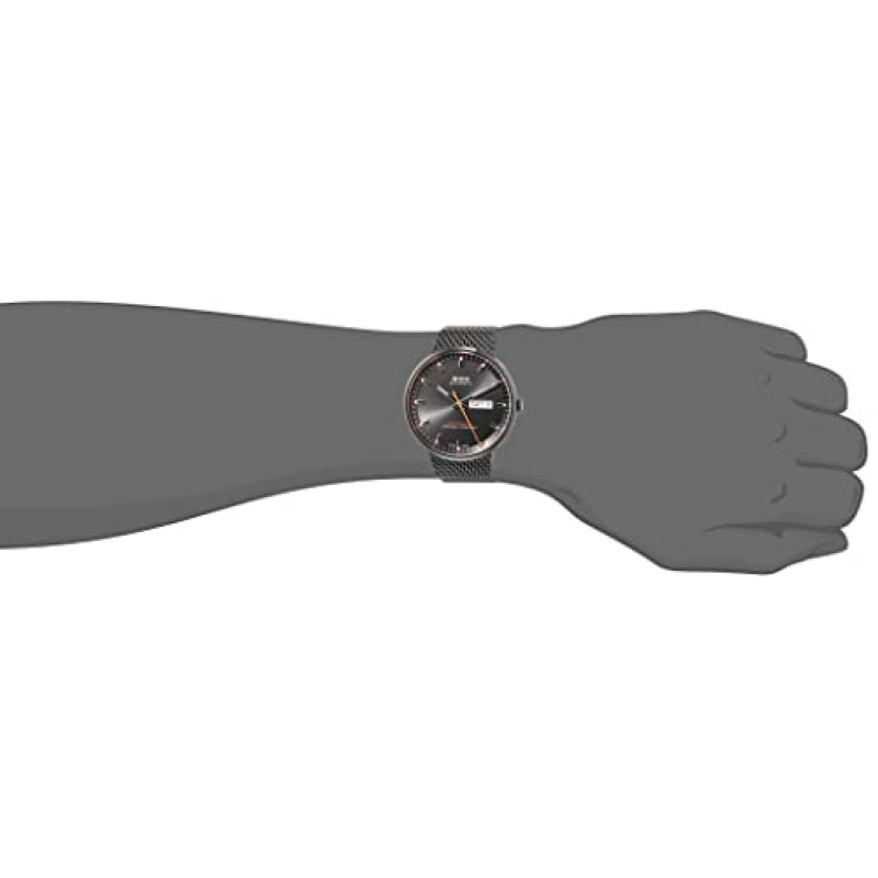 미도 커맨더 아이콘 - 남성용 스위스 오토매틱 시계 - 무연탄 다이얼 - 케이스 42mm - M0316313306100