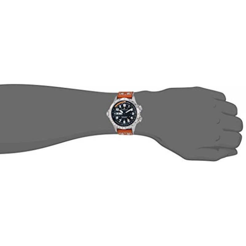 해밀턴 시계 Khaki Aviation X-Wind Day Date 스위스 오토매틱 시계 45mm 케이스, 블랙 다이얼, 브라운 가죽 스트랩 (모델: H77755533)