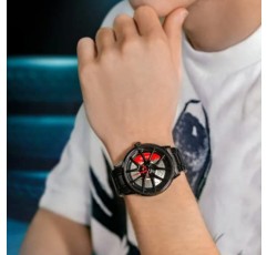 DriftElement 니트로 남성 림 시계 | M3 스포츠카 남성용 손목시계 Y-스포크의 3D 디자인 | 맞춤형 디자이너 쿼츠