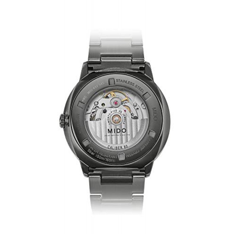 미도 커맨더 빅 데이트 - 남성용 스위스 오토매틱 시계 - 무연탄 다이얼 - 케이스 42mm - M0216263306100