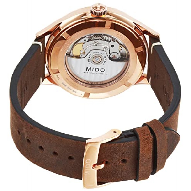 Mido Multifort Patrimony - 남성용 스위스 오토매틱 시계 - 블랙 다이얼 - 케이스 40mm - M0404073606000