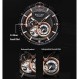 SOLLEN 남성용 스켈레톤 시계, 야광, 30M 방수 기능이 있는 블랙 기계식 시계, 미니멀리스트 패션 심플한 손목 시계, 스테인레스 스틸 스트랩이 있는 초박형 자동 시계