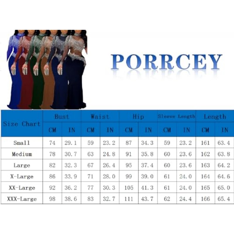 PORRCEY 여성 섹시한 라인 석 드레스 파티 클럽 나이트 드레스 생일 드레스