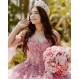 Mouccy 화려한 오프 숄더 Quinceanera 드레스 볼 가운 푹신한 2023 레이스 댄스 파티 드레스 스위트 15 16 생일 드레스 XXF031