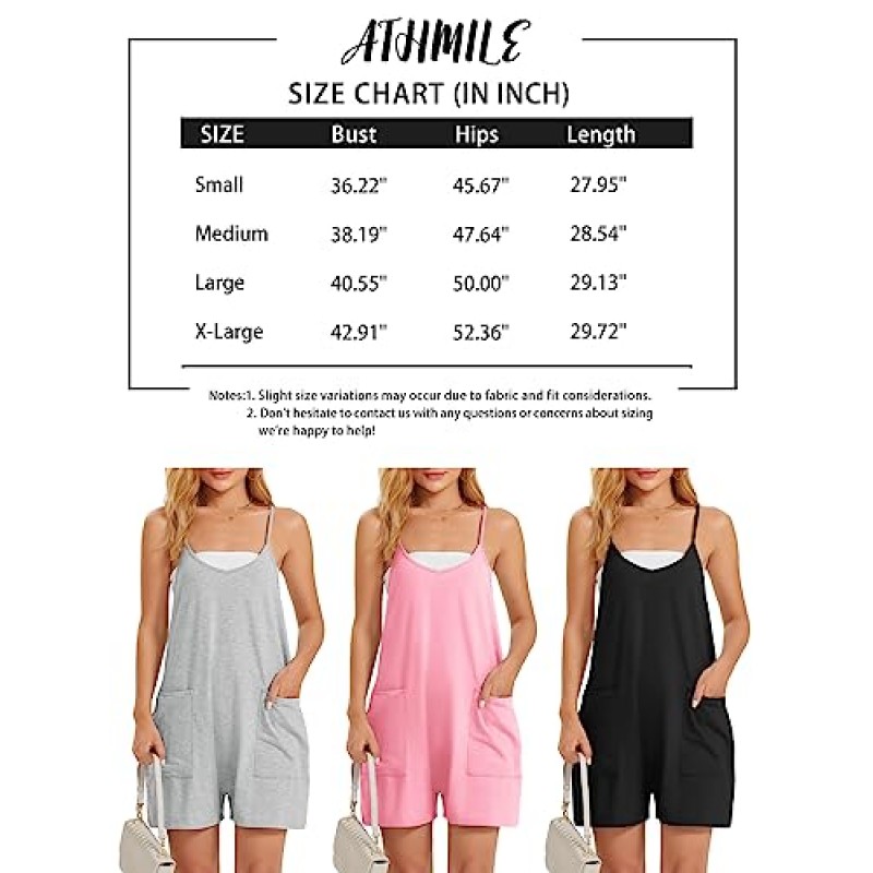 ATHMILE Rompers 여성용 여름 캐주얼 짧은 점프 슈트 오버올 복장 복장 2023 점퍼 Loose Fit Girls Maternity