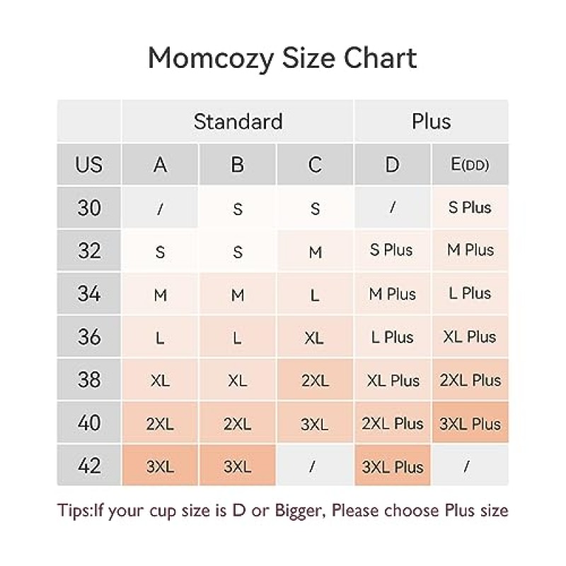 Momcozy 라이크라 펌핑 브라 핸즈프리, 좋은 쉐이핑을 위한 고정 패딩 포함, 편안한 지원 펌핑 및 수유 브라가 하나로 통합되어 있으며, 매끄러운 출산 유방 펌프 브라 및 출산 브라 초콜릿