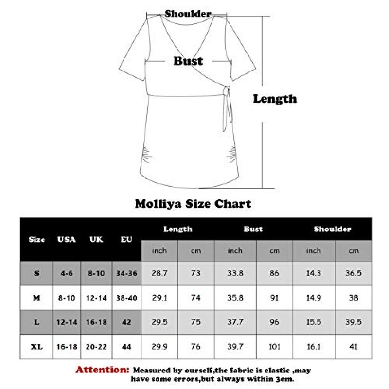 Molliya 출산 셔츠 2 팩 짧은 소매 사이드 셔링 여름 탑 사이드 타이 보우 캐주얼 임신 옷