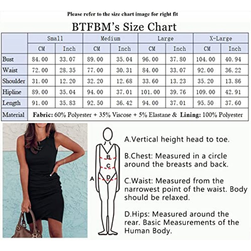 BTFBM 여성 2023 여름 민소매 탱크 드레스 크루 넥 슬림 피트 짧은 캐주얼 Ruched Bodycon 파티 클럽 미니 드레스