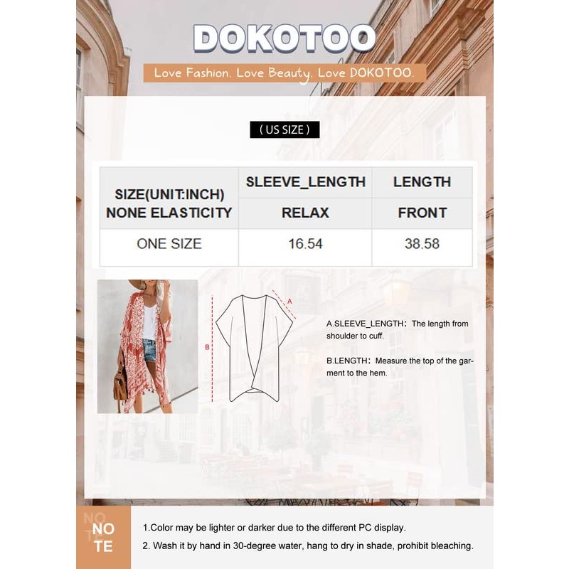 Dokotoo Womens 2023 패션 여름 프린트 기모노 캐주얼 가디건 루즈 커버 업