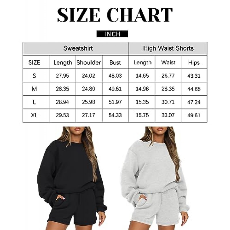 AUTOMET Womens 2 Piece 복장 2 피스 라운지 세트 매칭 스웨트 세트 짧은 Sweatsuit 2023 패션 가을 옷 포켓 포함