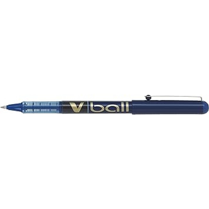 PILOT 305543 액체 잉크 롤러볼 수성펜 Vball VB 5 4종 세트 (블랙, 블루, 레드, 그린)