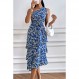 PRETTYGARDEN 여성 여름 꽃 Sundress 캐주얼 원 숄더 Tiered Ruffle Flowy Midi Beach Boho Dresses