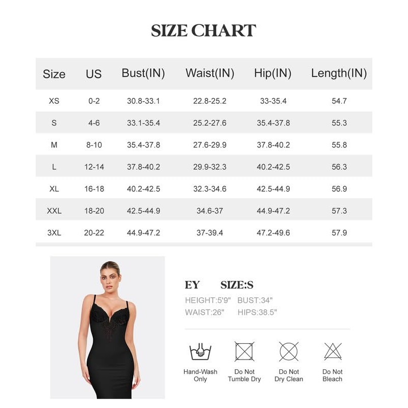 Popilush 레이스 셰이퍼 드레스 Shapewear 내장 딥 브이 넥 새틴 드레이프 슬립 스플릿 맥시 드레스 Bodycon Evening Long Dress