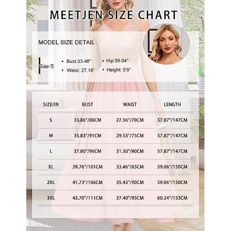 Meetjen 여성 신부 들러리 드레스, 저녁 파티를 위한 장식 조각 V-넥 파티 파티 드레스