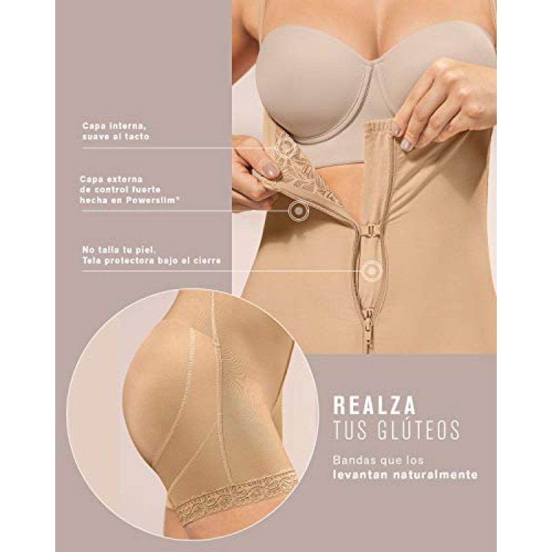 Leonisa Strapless Tummy Control Bodysuit Shapewear 여성용 엉덩이 리프팅 효과