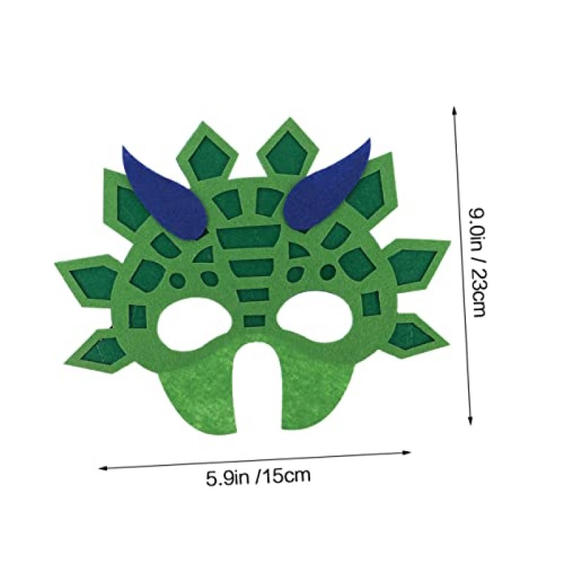 BESTOYARD 36 Pcs 어린이를위한 마스크 눈가리개 소녀 장난감 소녀 선물 소년 선물 어린이 장난감 소년 장난감 어린이 장난감 공룡 파티 포펫 어린이 장난감 서커스 광대 드레스 할로윈 마디 어린이 펠트
