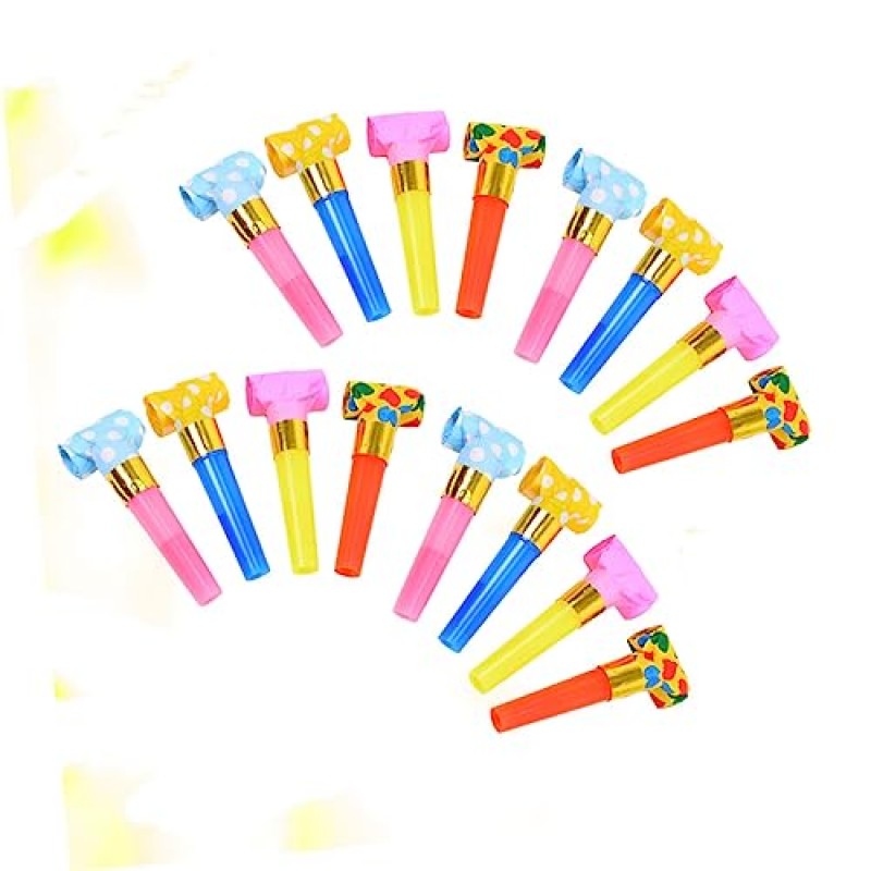 jojofuny 100 Pcs Goodie Bag Stuffers 파티 소음 발생기 장난감 크리스마스 파티 선물 소음 발생기 장난감 크리스마스 가방 Stuffers 뮤지컬 장난감 어린이 선물 Kidult 장난감 치어 리더 소품 송풍기