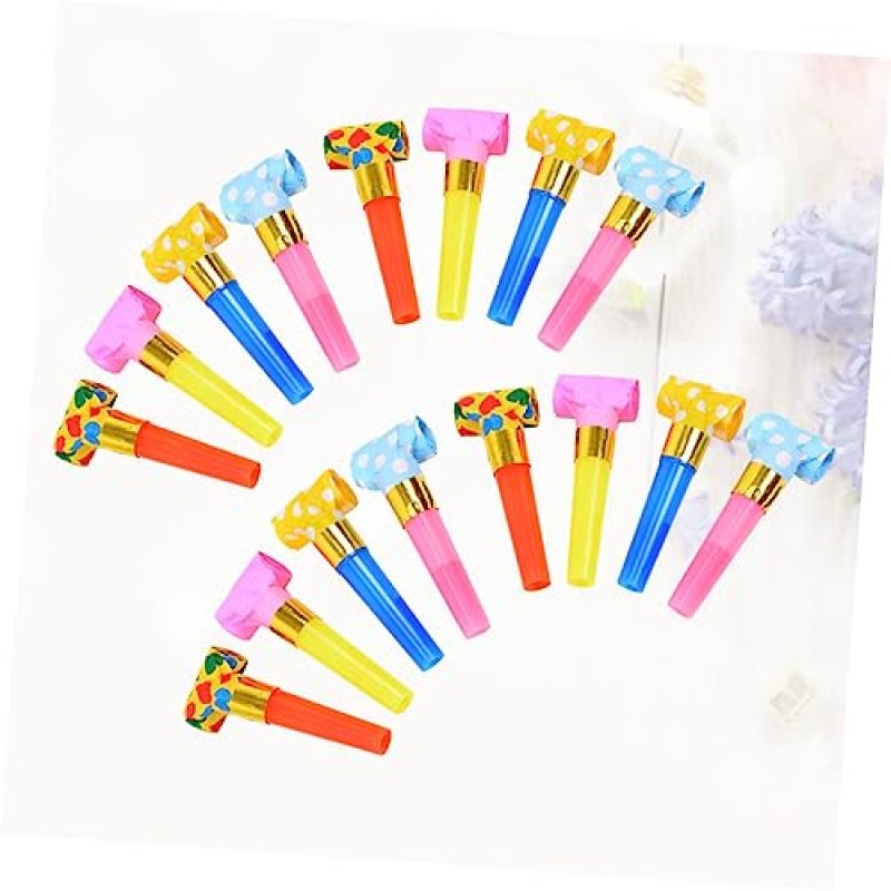 jojofuny 100 Pcs Goodie Bag Stuffers 파티 소음 발생기 장난감 크리스마스 파티 선물 소음 발생기 장난감 크리스마스 가방 Stuffers 뮤지컬 장난감 어린이 선물 Kidult 장난감 치어 리더 소품 송풍기