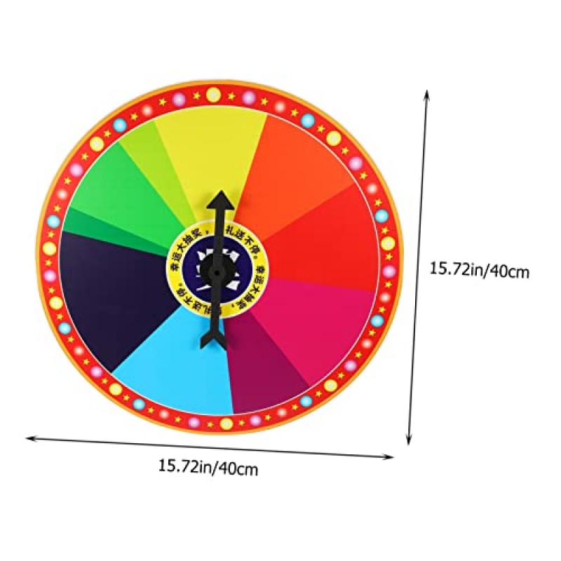 STAHAD 복권 휠 교수형 상금 휠 턴테이블 Kidult 장난감 데스크탑 장난감 상금 드로잉 휠 탁상 상금 휠 카니발 벽 상금 휠 파티 공급 소품 교육 소품 휠