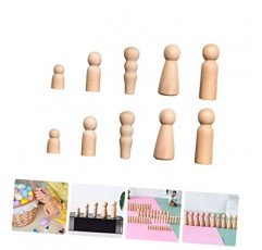 Hohopeti 10pcs DIY 나무 장식품 나무 장난감 케이크 장식 크리스마스 장식 모래 미완성 나무 눈사람 어린이용 장난감 그림 나무 장난감 유치원 페인트 장난감 어린이 그림 장난감 로그