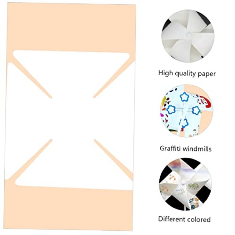 48 Pcs 풍차 교육 장난감 소년 자동차 장난감 Kidult 장난감 드 Jardin 그리기 종이 공예 풍차 파티 바람개비 바람개비 빈 그림 풍차 색종이 3D