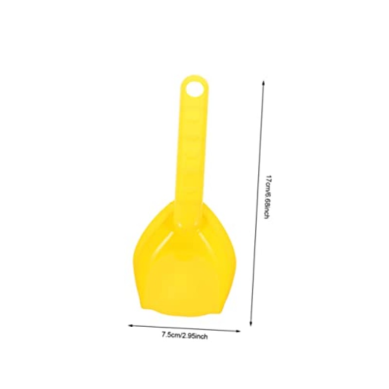 SAFIGLE 비치 삽 16pcs 야외 장난감을위한 어린이 삽 해변 장난감 Kidult 장난감 해변 파티 장난감 모래 국자를위한 야외 장난감 노란색 도구 모래 파기 플라스틱 해변 Toodler 장난감