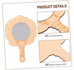 15 Pcs 작은 수제 거울 어린이 거울 미니 화장대 거울 Kidult 장난감 DIY 손수 손 거울 점토 아크릴 섬세한 어린이를위한 손수 어린이 거울 빈 거울