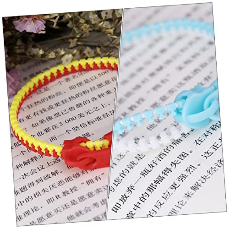 SAFIGLE 지퍼 팔찌 우정 Braclets Kidult 장난감 어린이를위한 팔찌 우정 팔찌 어린이 팔찌 가방 바구니 Stuffers 어린이 지퍼 팔찌 다채로운 팔찌 100 Pcs