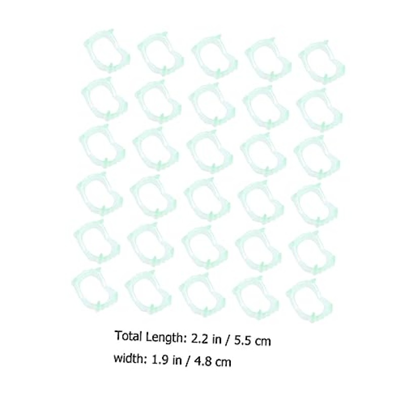 BESTOYARD 100 개 가장 무도회 Kidult 인공 드레스 - 뱀파이어 어린이 파티 어린이 악마 액세서리 액세서리 장식 치아 코스프레 소품 할로윈 빛나는 어린이 송곳니 플라스틱 소품