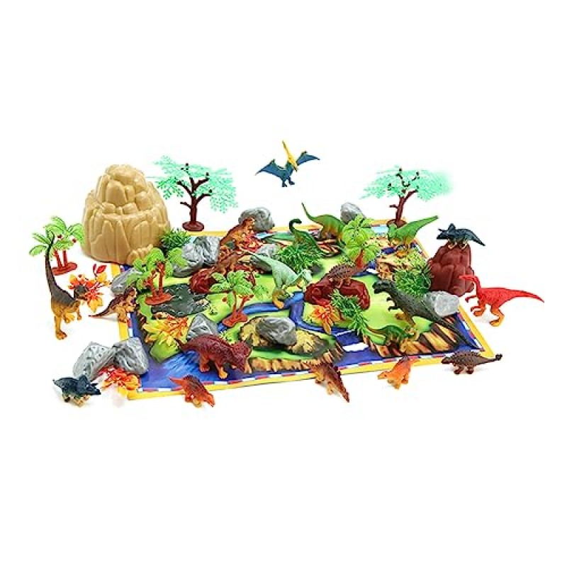 Ibasenice 150 개 어린이를위한 장난감 kidcraft playset 어린이를위한 어린이 playset 장난감 플라스틱 공룡 어린이 공룡 장난감 어린이 모델 공장