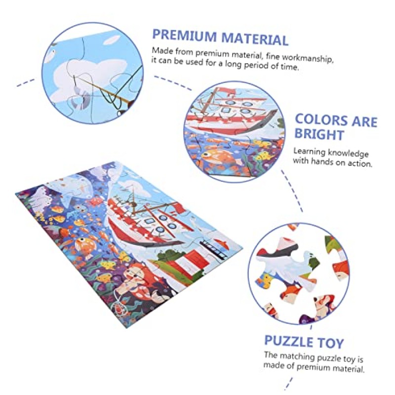 SAFIGLE 1 세트 어린이 퍼즐 어린이 바다 퍼즐 바닥 퍼즐 어린이를위한 지그 소 퍼즐 소년 어린이 장난감 소녀
