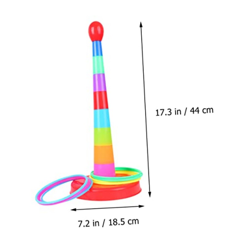 Kidcraft Playset 외부 장난감 플라스틱 퍼즐 장난감 반지 던지기 야외 Playset 두뇌 장난감 어린이 장난감 부모 - 자녀 게임 던지기 링 게임 대형 게임 세트 부모 - 자녀 퍼즐 장난감